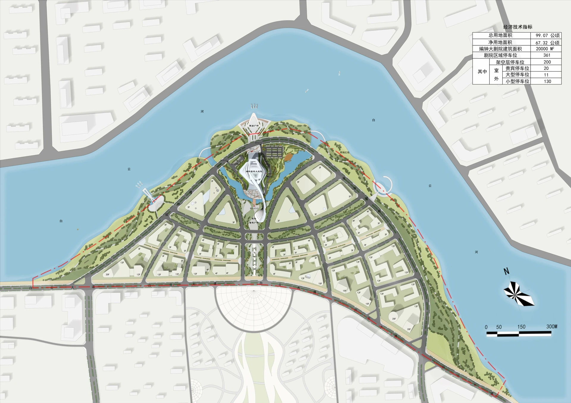 Masterplan of Bianzhong Grand Theatre and the surrounding area