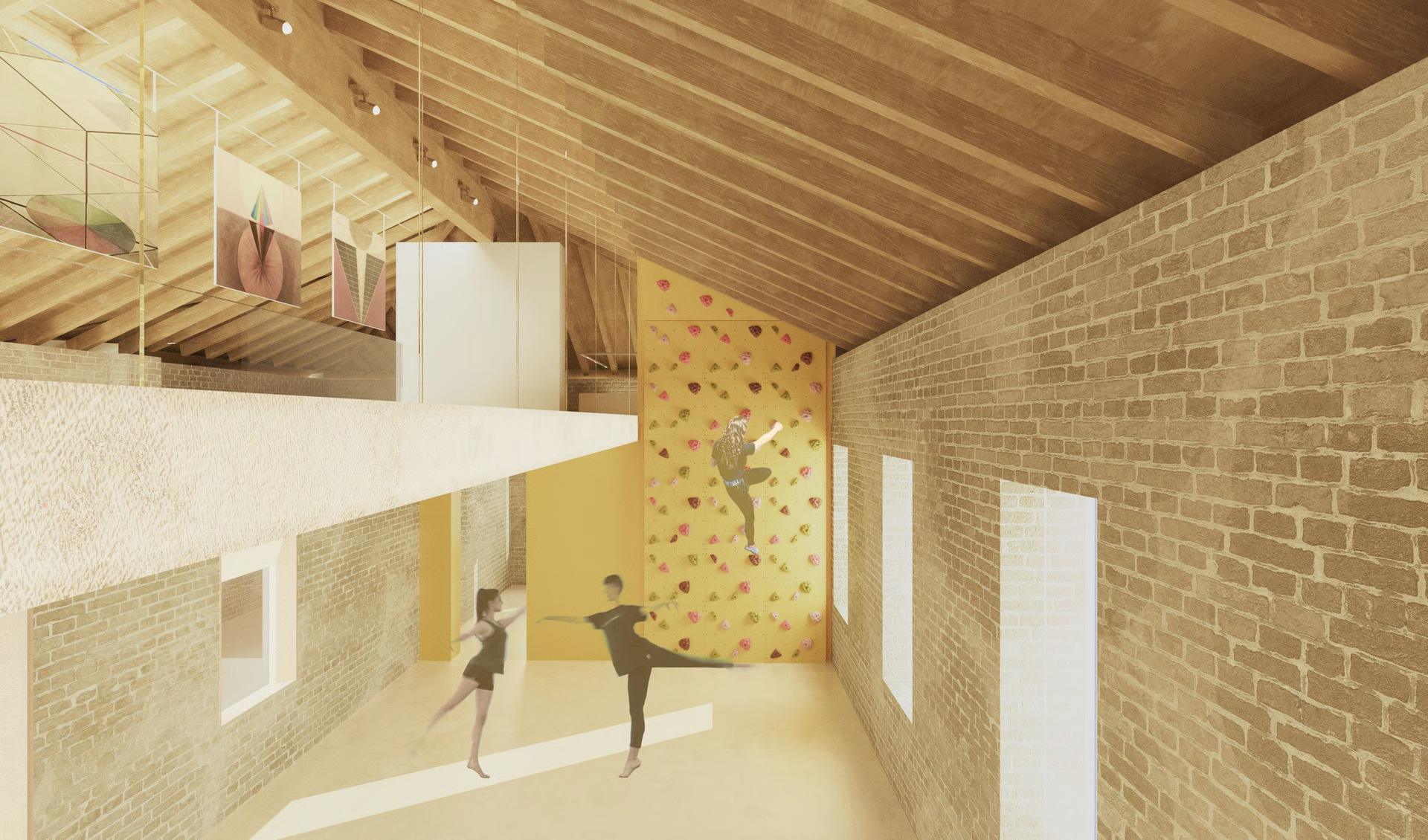 Design for the top floor as a multi-function hall